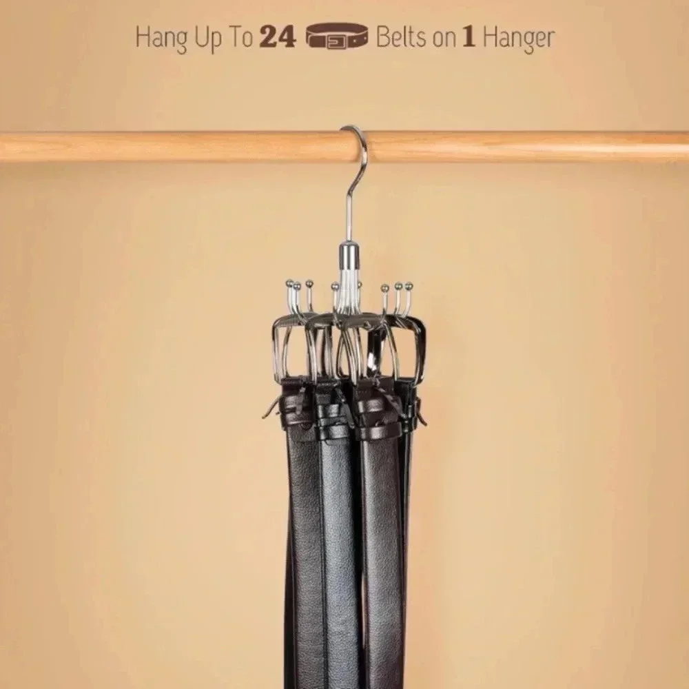 2 Pack Belt Hanger, Closet Organizer for Belt, Bra, Tank Top, Tie, Hats